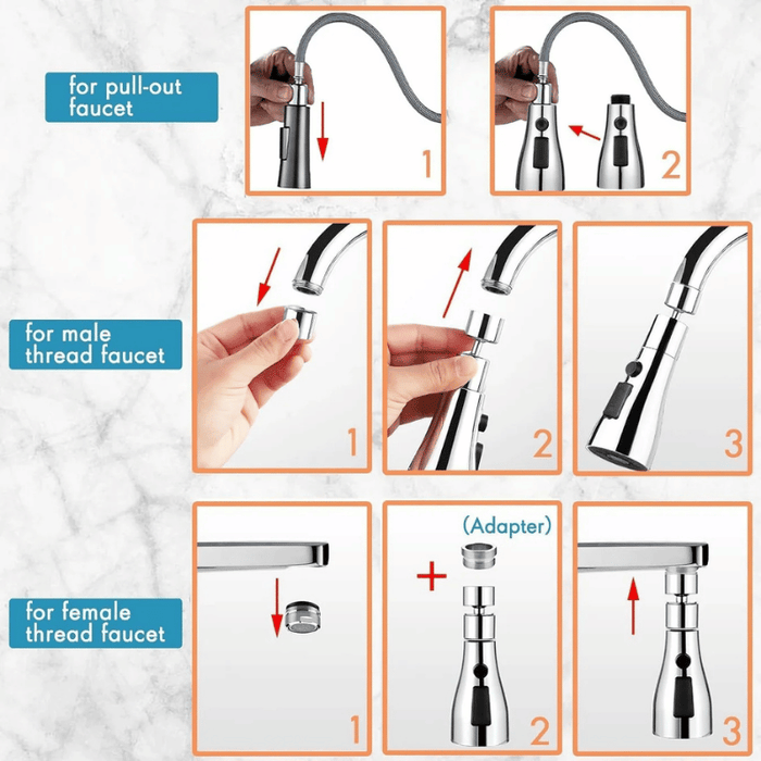 AquaFlex™ - Flexible Tap Extension | Easy Fit for Any Sink