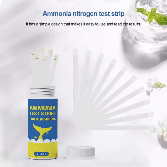 9eight5 aquarium ammonia water test strips for quick and accurate ammonia level testing in fish tanks.