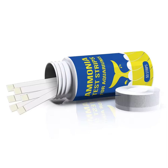 9eight5 aquarium ammonia water test strips for quick, accurate testing of ammonia levels in fish tanks and aquariums.