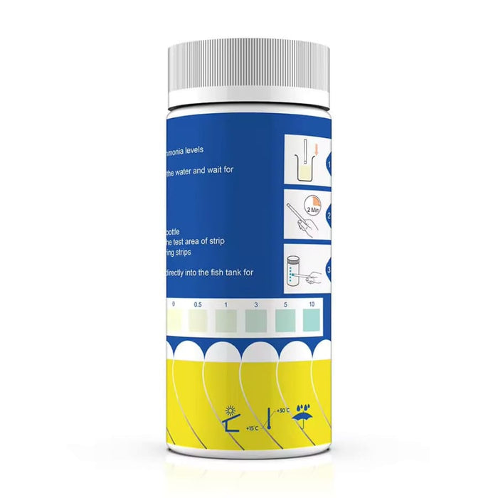 9eight5 aquarium ammonia water test strips for testing ammonia levels in fish tank water, part of multipurpose tools and kits.