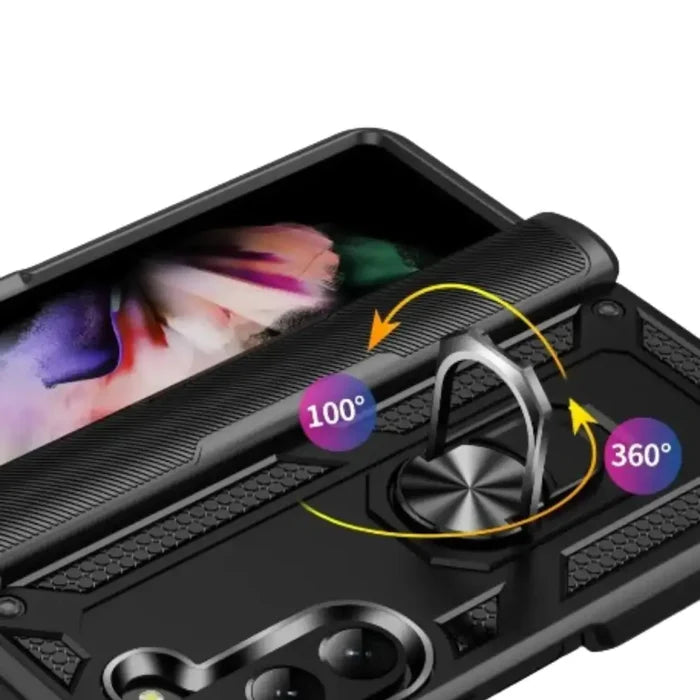 Habicare 9eight5 Armor Ring Case for Samsung Z Fold 7/6/5, durable protective phone case with ring grip, compatible with Samsung fold phones.