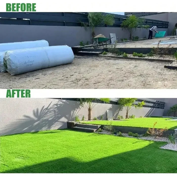 Habicare synthetic grass mat for indoor and outdoor use, 1.5 meters, durable artificial turf with realistic green blades.