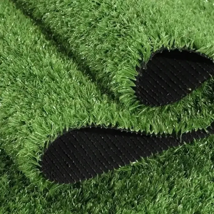 Habicare artificial indoor and outdoor synthetic grass mat, 1.5 meters long, with lush green blades suitable for various spaces
