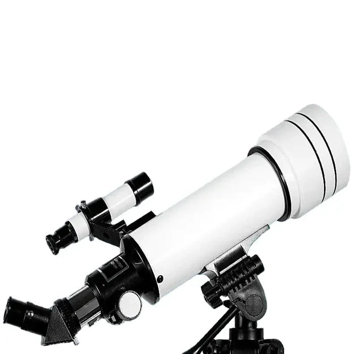 Habicare SS astronomical telescope with tripod and phone adapter for stargazing and celestial observation.