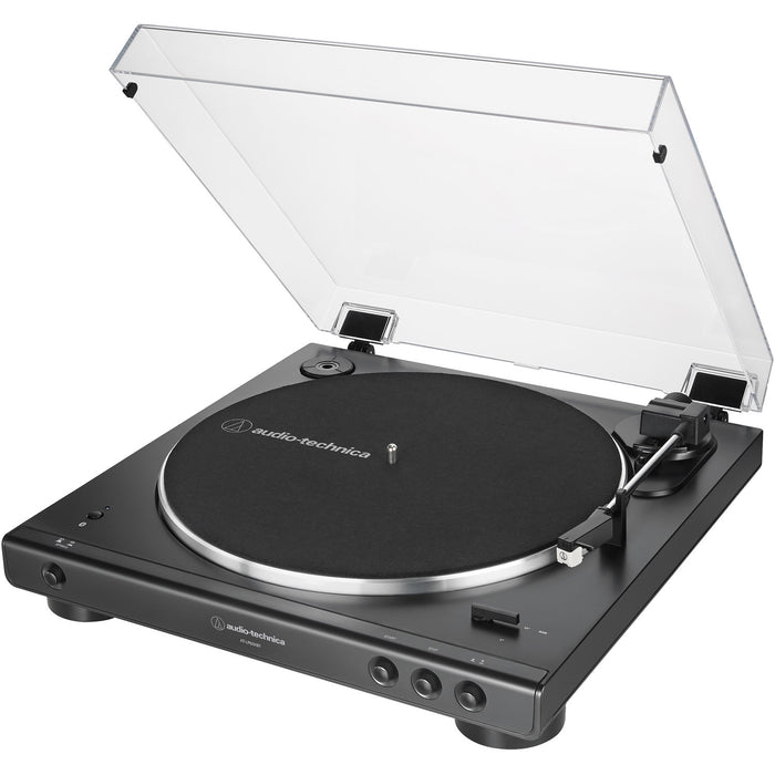 Audio Technica AT-LP60XBT Fully Automatic Wireless Belt-Drive Stereo Turntable, Black