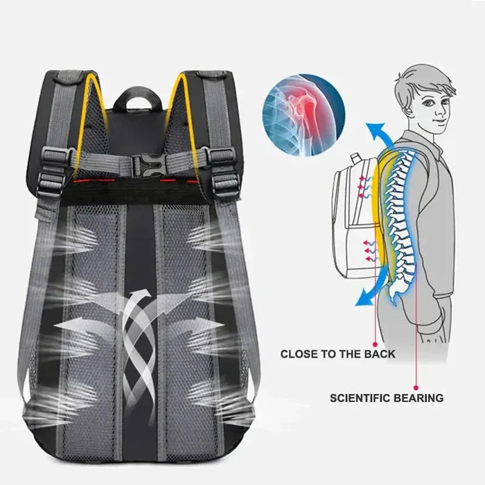 Habicare SS day backpack with multiple compartments, adjustable straps, and durable fabric for everyday use