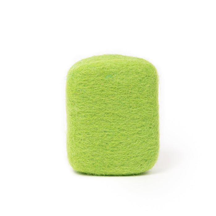 Felted soap by Bruntwood Lane featuring basil, lime, and mandarin, wrapped in textured wool with fresh, natural botanical accents.
