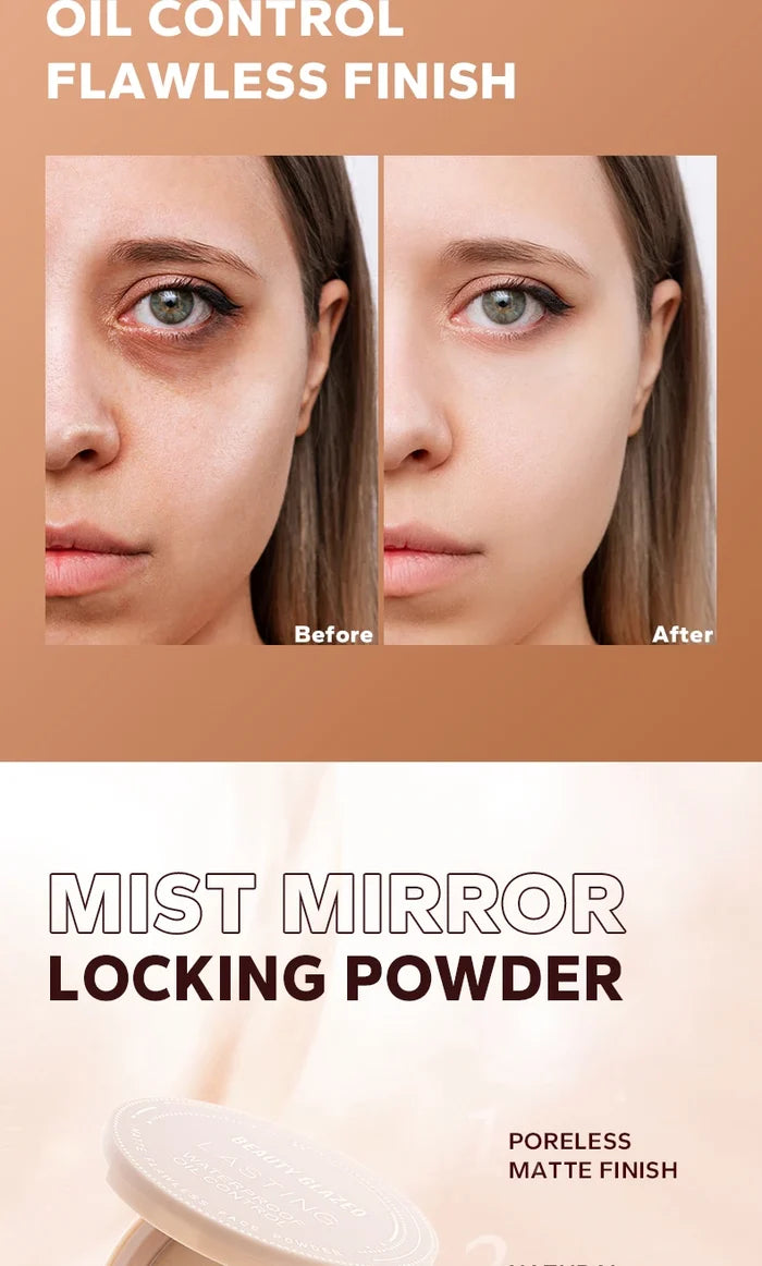 ShopHub NZ Beauty Glazed Oil Control Matte Face Powder in compact with smooth, matte finish and natural makeup look.