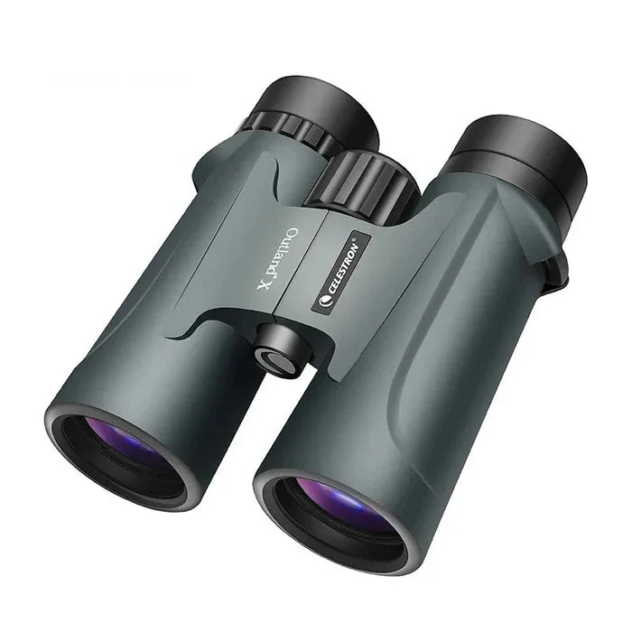 Habicare waterproof and fog proof binoculars with 8x42 or 10x42 lenses, showcasing a sleek black design with textured grip.