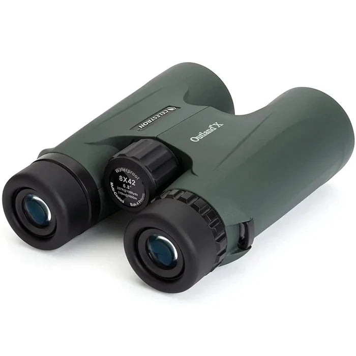 Habicare waterproof and fog-proof binoculars with 8x42 or 10x42 magnification, featuring durable SS build and ergonomic design.