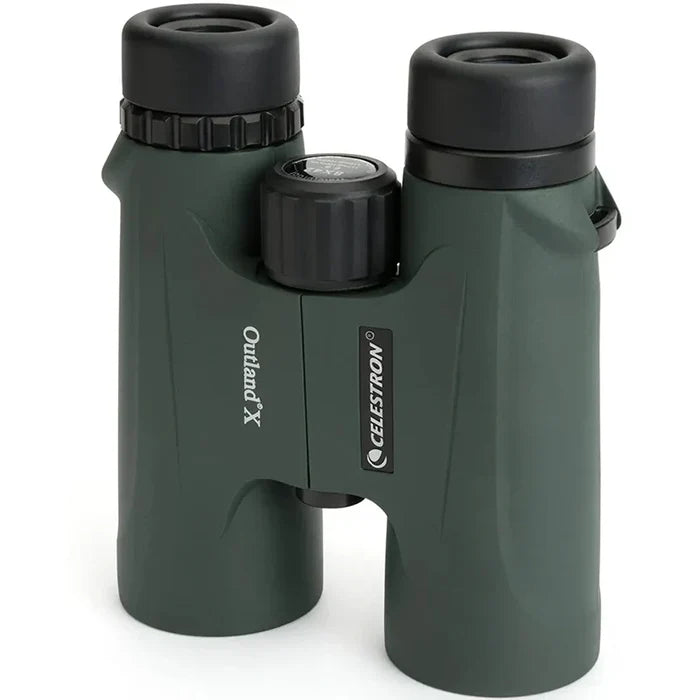 Habicare waterproof and fog-proof binoculars with 8x42 or 10x42 magnification, featuring a sleek black design for outdoor use