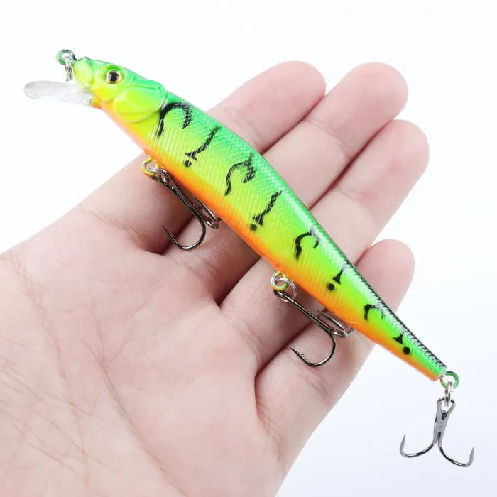Habicare Bionic Hard Fishing Lure with 3D Eyes, SS type, 11.5cm, 14g, set of 5 or 10, designed for freshwater fishing.
