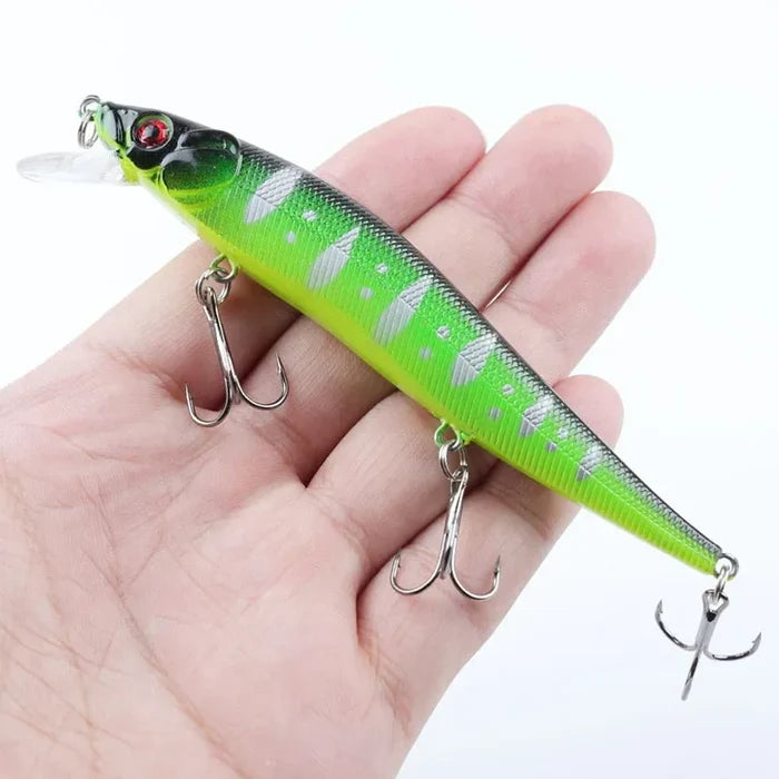 Habicare Bionic Hard Fishing Lure with 3D Eyes, SS type, 11.5cm, 14g, shown in the image.