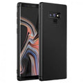 Black Samsung Galaxy Note 9 case by 9eight5, slim protective cover for smartphone with precise cutouts and textured finish.