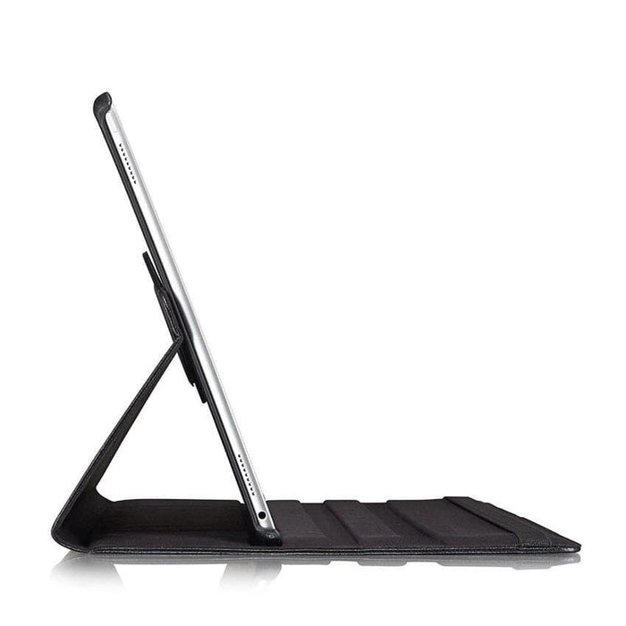 Black 9eight5 iPad Pro 12.9 cover for 6th and 5th gen models, showing a protective tablet case with smooth finish.