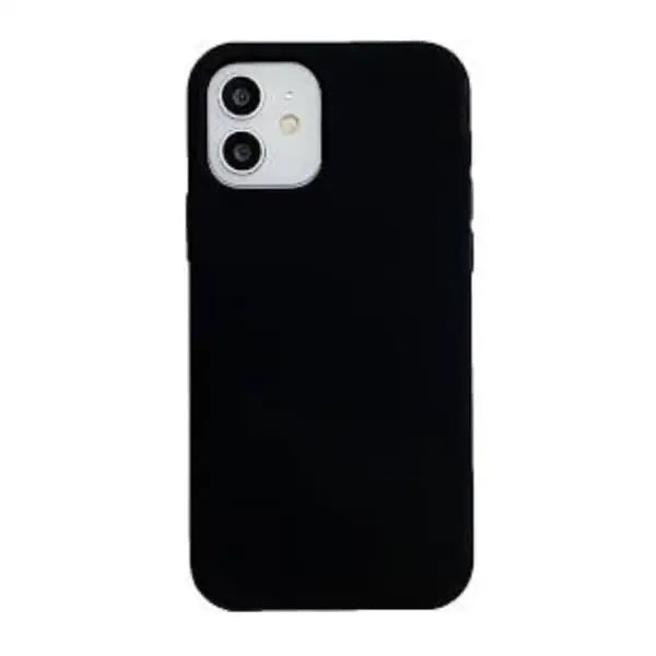 Black silicone iPhone case by Habicare for all iPhone models, showing a sleek, protective design with precise cutouts.