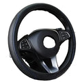 Habicare HBC braided steering wheel cover in black with colorful braided design, fits standard steering wheels.