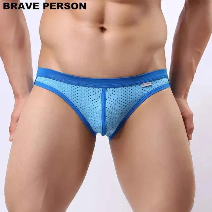 Men's breathable mesh briefs by ShopHub NZ, high-quality men's underwear with comfortable, lightweight fabric and supportive fit.
