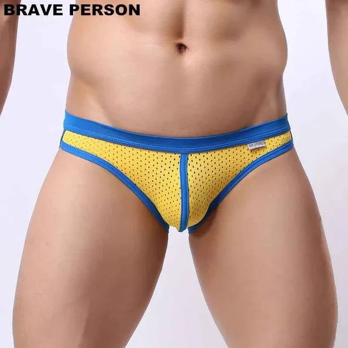 Men's breathable mesh briefs by ShopHub NZ, high-quality men's underwear with comfortable, lightweight design and supportive fit.