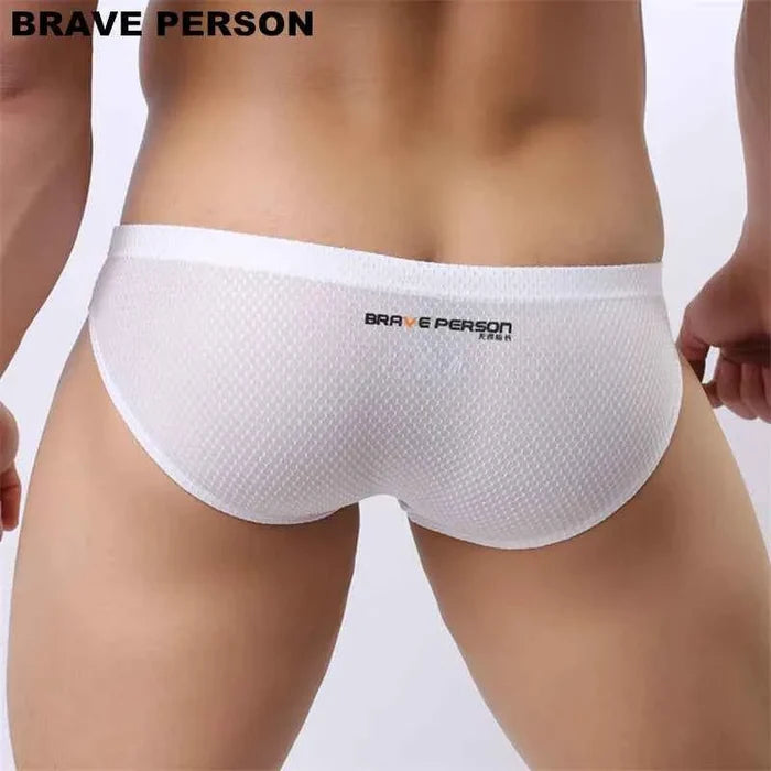 Colorful men's briefs made of high-quality nylon featuring a sexy fit, designed for comfort and style.
