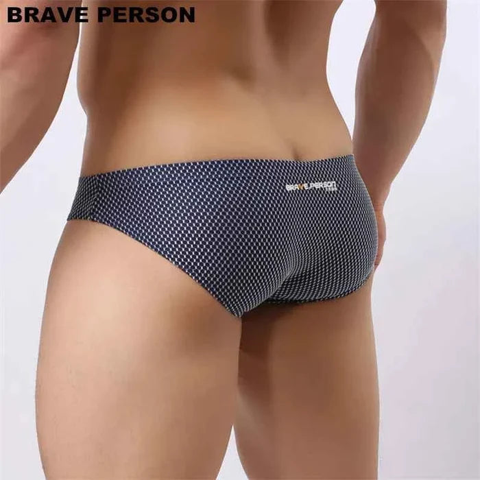 Colorful men's briefs made of high-quality nylon featuring a sleek, sexy design, perfect for confident everyday wear.