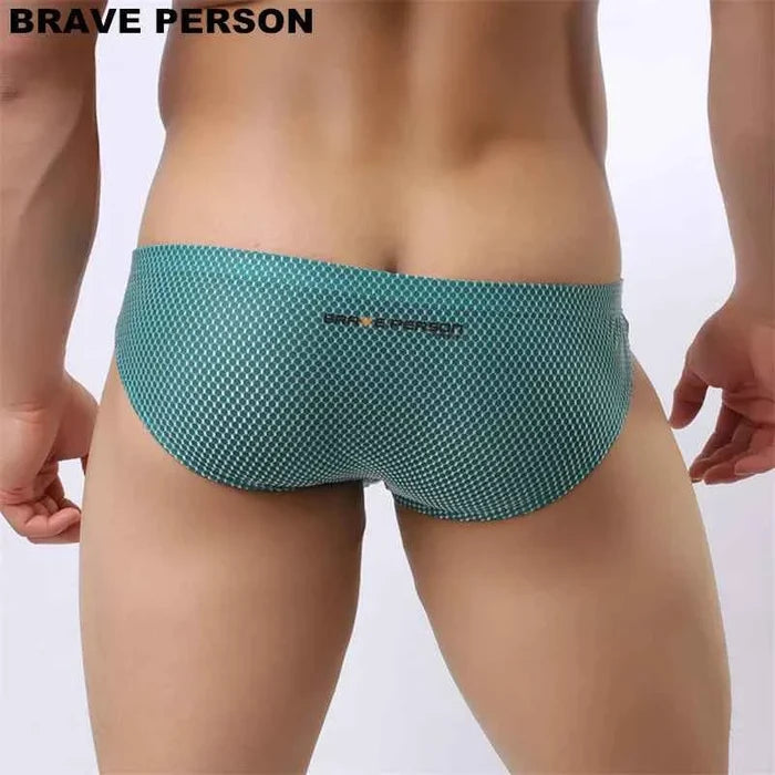 Colorful men's briefs made of high-quality nylon featuring a sexy fit, designed for comfort and style.