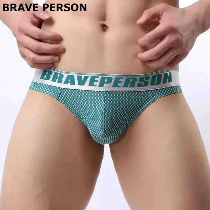 Men's low-waist bikini briefs in black from ShopHub NZ, designed for a comfortable fit and stylish look.