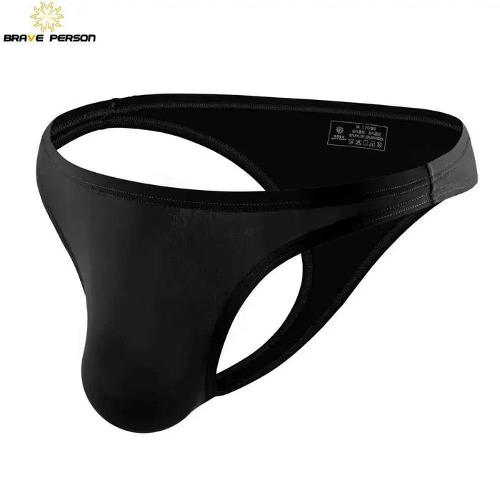 Men's low waist nylon briefs from BRAVE PERSON, stylish and comfortable men's underwear with a sleek fit.