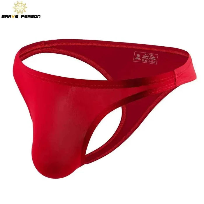 Men's low waist nylon briefs from BRAVE PERSON, sexy men's underwear with a comfortable fit and sleek design.