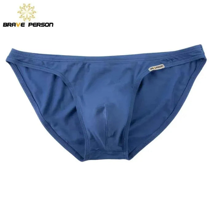 Men's BRAVE PERSON modal briefs showing low-rise design and soft fabric, comfortable men's underwear from ShopHub NZ.