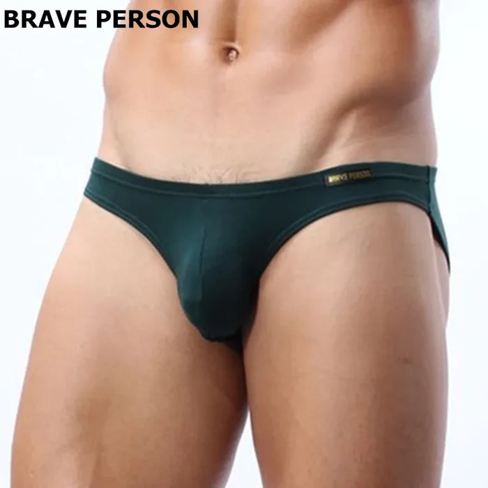 Men's BRAVE PERSON Sexy Modal Underwear Briefs with a comfortable fit and stylish design, featuring a sleek waistband.