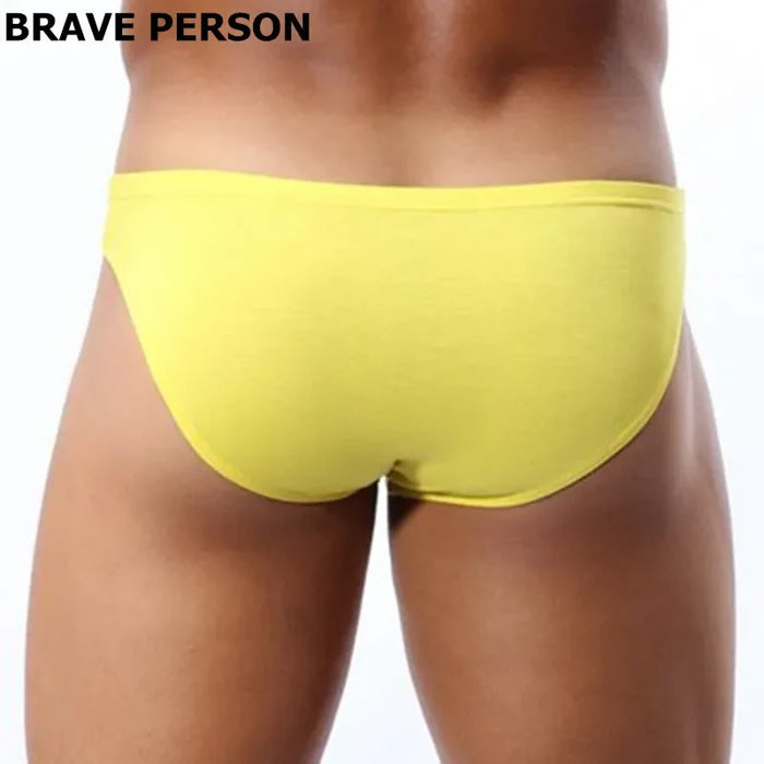 Men's BRAVE PERSON Sexy Modal Briefs by ShopHub NZ featuring smooth fabric and snug fit, showcasing the underwear laid flat.