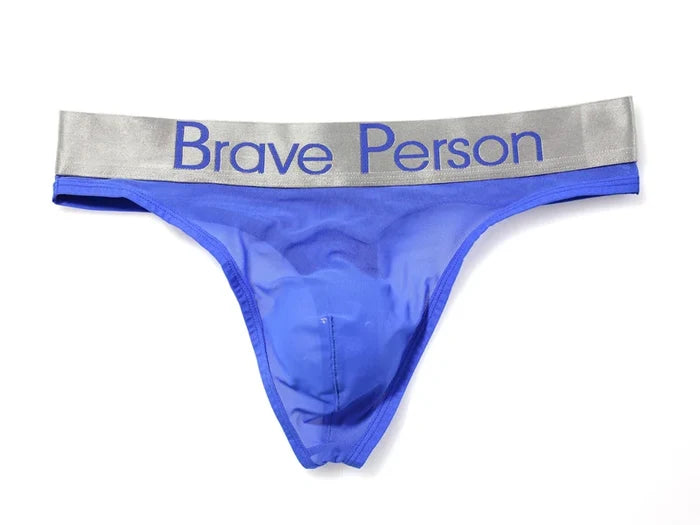 Transparent men's briefs by ShopHub NZ featuring low-waist design, breathable mesh gauze for comfort and ventilation.