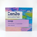 CanDo natural soap packaging with colorful design on a white background