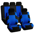 Car seat cover and cushion mat for 5-seater vehicles, made of polyester, designed to protect and enhance car interior comfort.