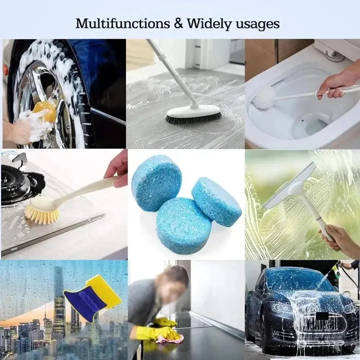 HBC Habicare car windscreen cleaner effervescent tablets for easy glass cleaning, available in various quantities.