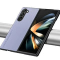 Habicare 9eight5 carbon fiber and leather case for Samsung Galaxy Z Fold 6/5/4/3, stylish protective phone cover with textured design.