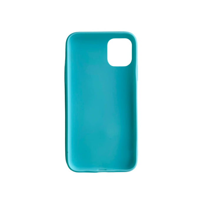 Turquoise iPhone 11 case by 9eight5, slim protective phone case with smooth finish and precise cutouts for buttons and camera.