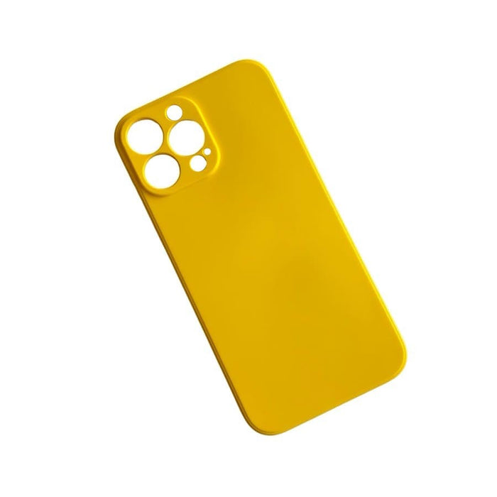 Yellow 9eight5 phone case for iPhone 13 Pro Max (6.7-inch), with a slim protective design and precise cutouts.