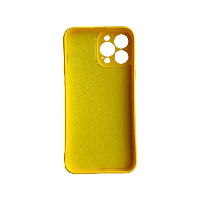 Yellow 9eight5 iPhone 13 Pro Max (6.7”) phone case, with protective edges and precise cutouts for buttons and camera.
