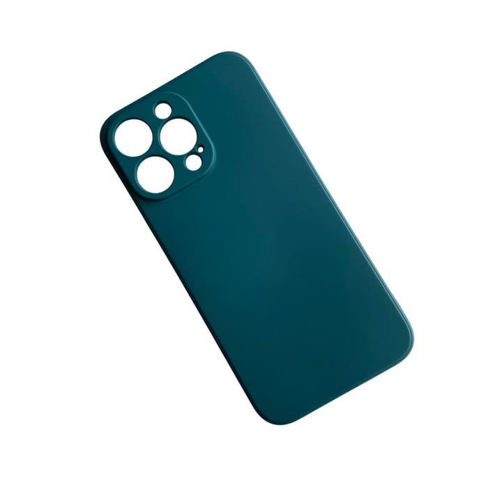 Green 9eight5 iPhone 14 Pro Max case in a slim, protective design for 6.7-inch model, shown on a white background.