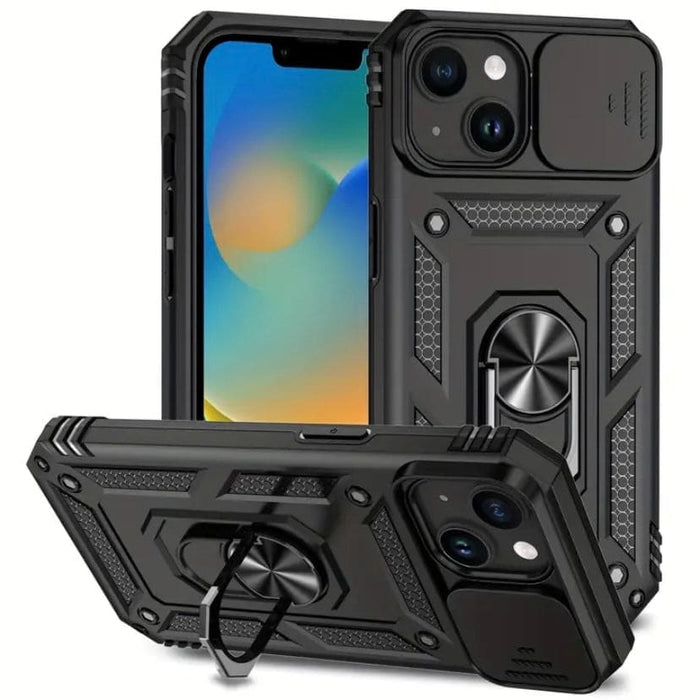 9eight5 iPhone 15 Plus case in black, navy, or red, showing protective cover with textured design and precise cutouts.
