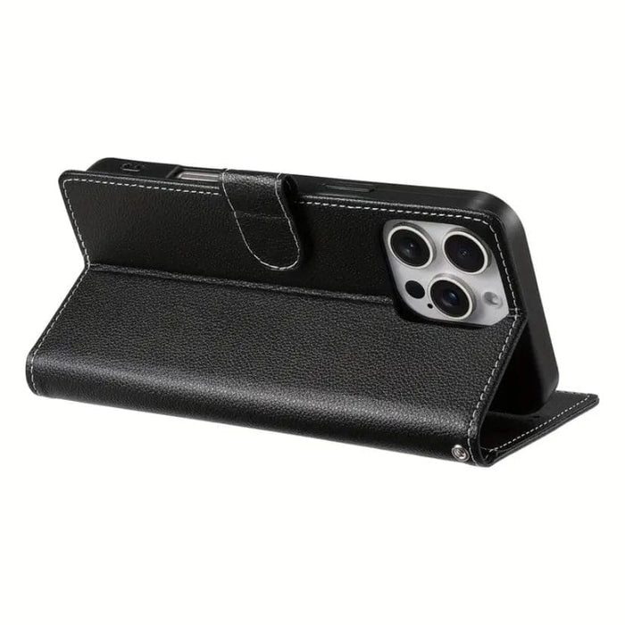 9eight5 flip phone case for iPhone 16e (6.1-inch) in three colors, showcasing a stylish protective cover with card slots.