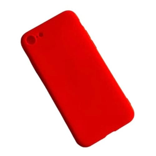 Bright orange 9eight5 iPhone 7/8 case featuring a slim, protective design with precise cutouts for buttons and camera.