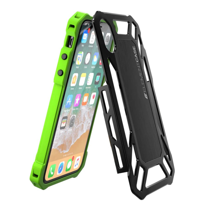 Green rugged iPhone 7 / 8 case by 9eight5 showing durable shockproof design and textured surface for added grip.