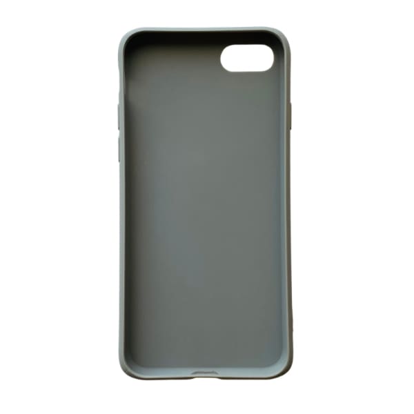 Grey 9eight5 iPhone SE (3rd/2nd Gen) phone case showing smooth matte finish and precise cutouts for buttons and camera.