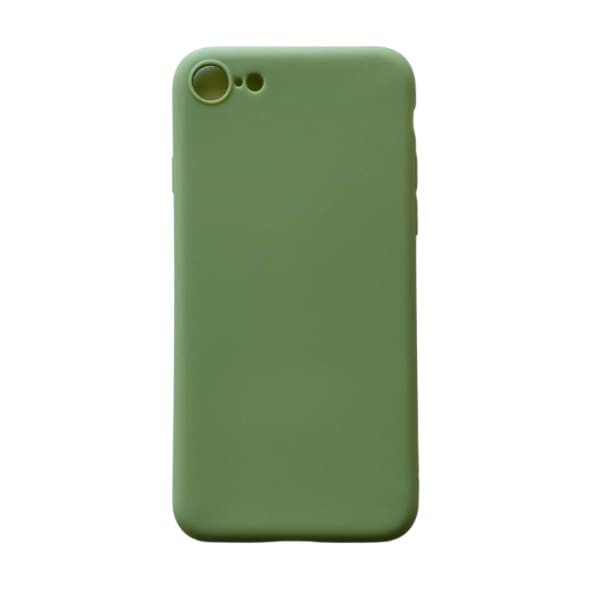 Light green 9eight5 iPhone SE (2nd and 3rd gen) phone case, slim protective cover with precise cutouts for buttons and camera.