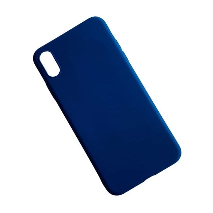 Navy 9eight5 iPhone XS Max case with slim protective design and precise cutouts for buttons and camera.