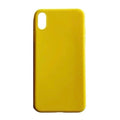 Yellow 9eight5 iPhone XS Max case showing a slim protective design with a smooth finish and precise cutouts.