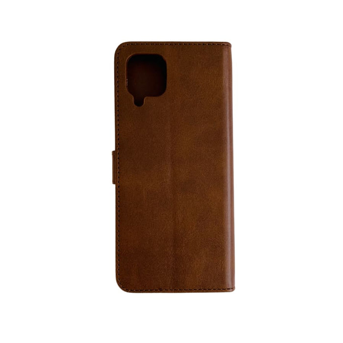 Brown phone case for Samsung Galaxy A12 4G/5G by 9eight5, showcasing durable material and sleek design.